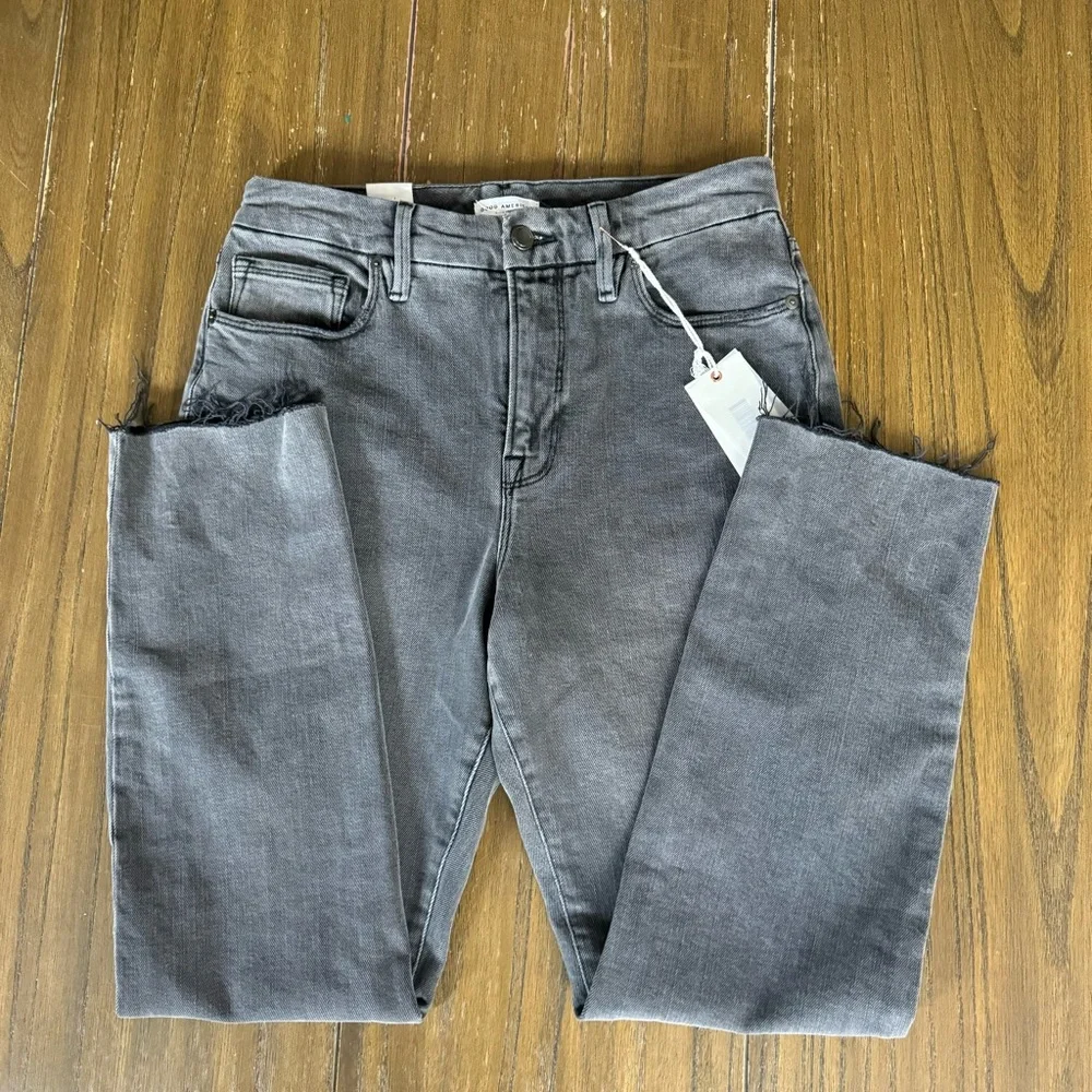 Good American Good Classic high rise black slim jeans
